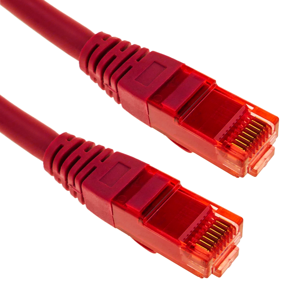Câble Réseau Lan Rj45 Utp 24 Awg Ultra Flexible Cat. 6a Rouge