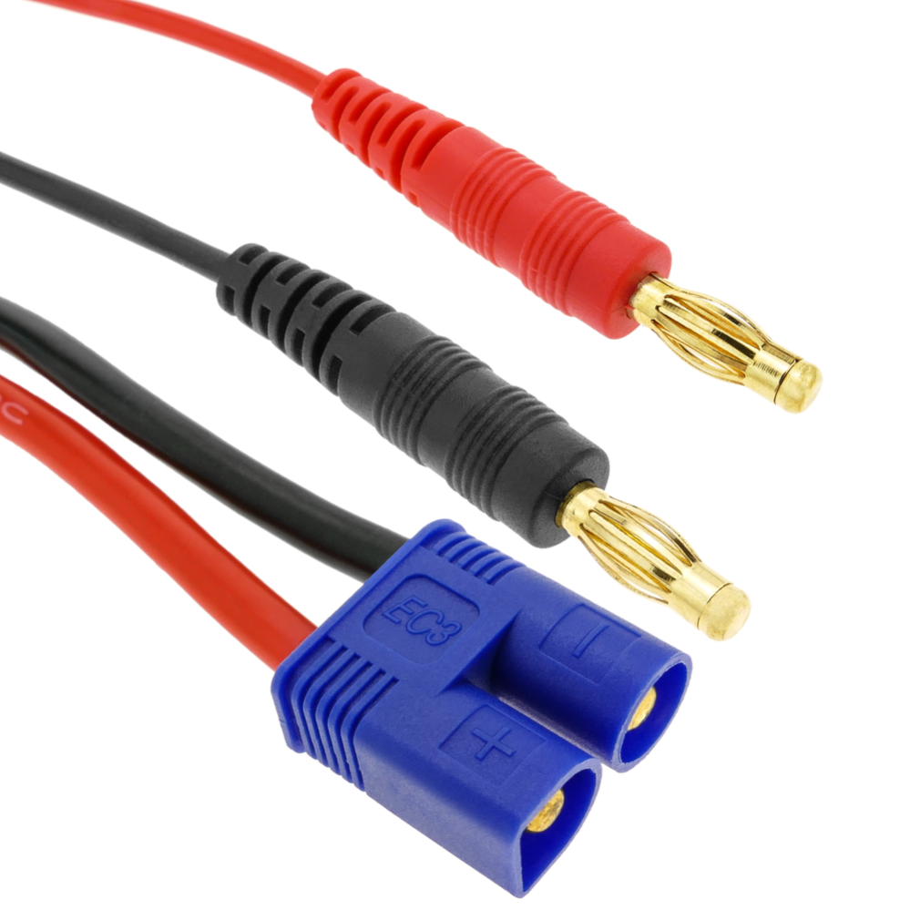 Lot De 3 Câbles EC5 Mâle/femelle – 5 Mm, 100 Mm, 12 AWG, Pour RC, Drone, Batterie Lipo