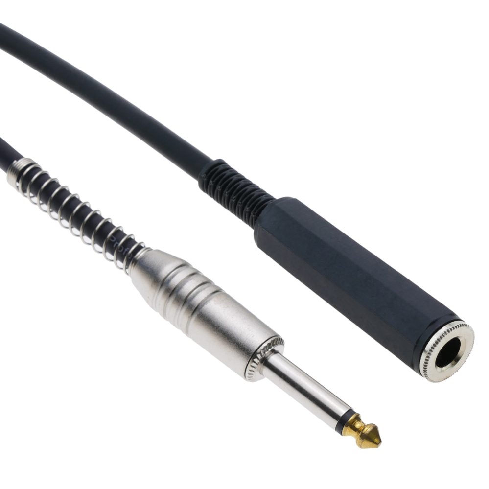 Câble Audio 6.3mm Prise Microphone Mono Instrument Mâle À 5m Femme
