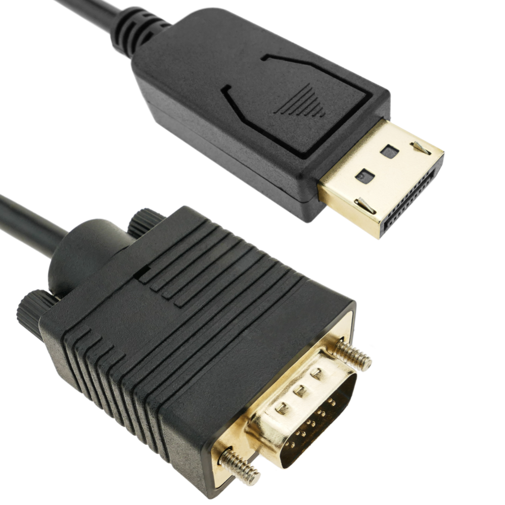 Cable Displayport Male Vers Vga Male 2 M Leroy Merlin