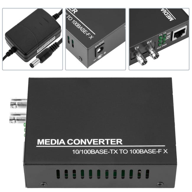 Paire de convertisseurs Ethernet à fibre optique rapide Paire de convertisseurs Ethernet à fibre optique rapide