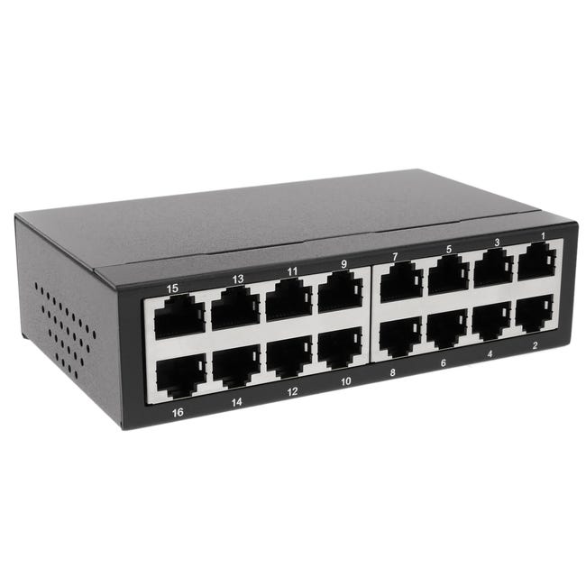 Switch ethernet LAN 10/100 Mbps 16 porte RJ45 UTP