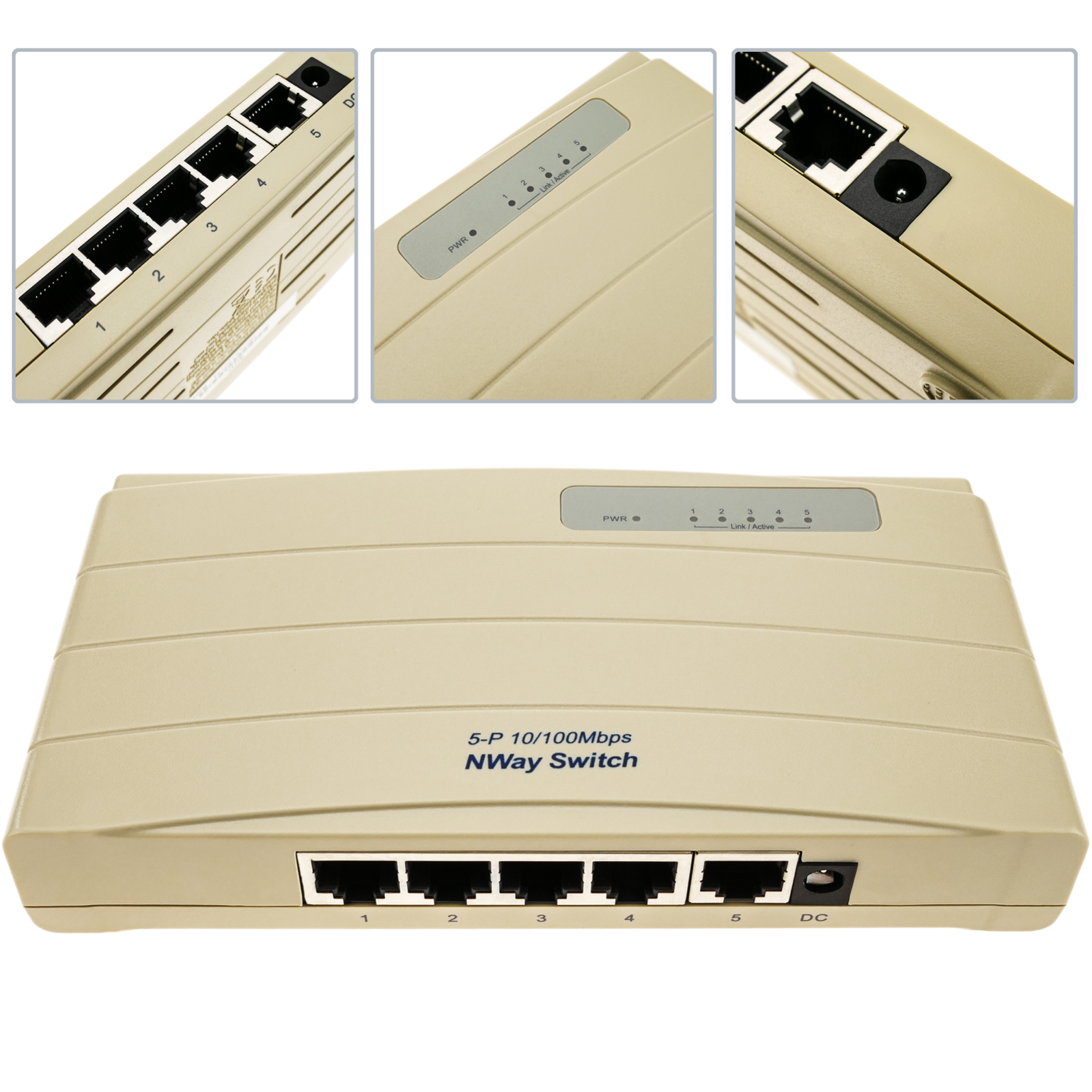 Commutateur Ethernet LAN 10/100 Mbps 5 ports UTP RJ45 femelle - 2