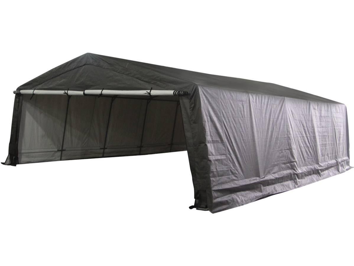 Abri de jardin toile "Arizona" - 48.80 m² - 6.1 x 8 x 2.7 m - Gris