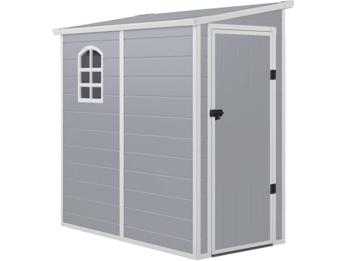 Abri De Jardin Adossé "arkansas" - 2.12 M² - 111 X 191 X 194 Cm - Gris