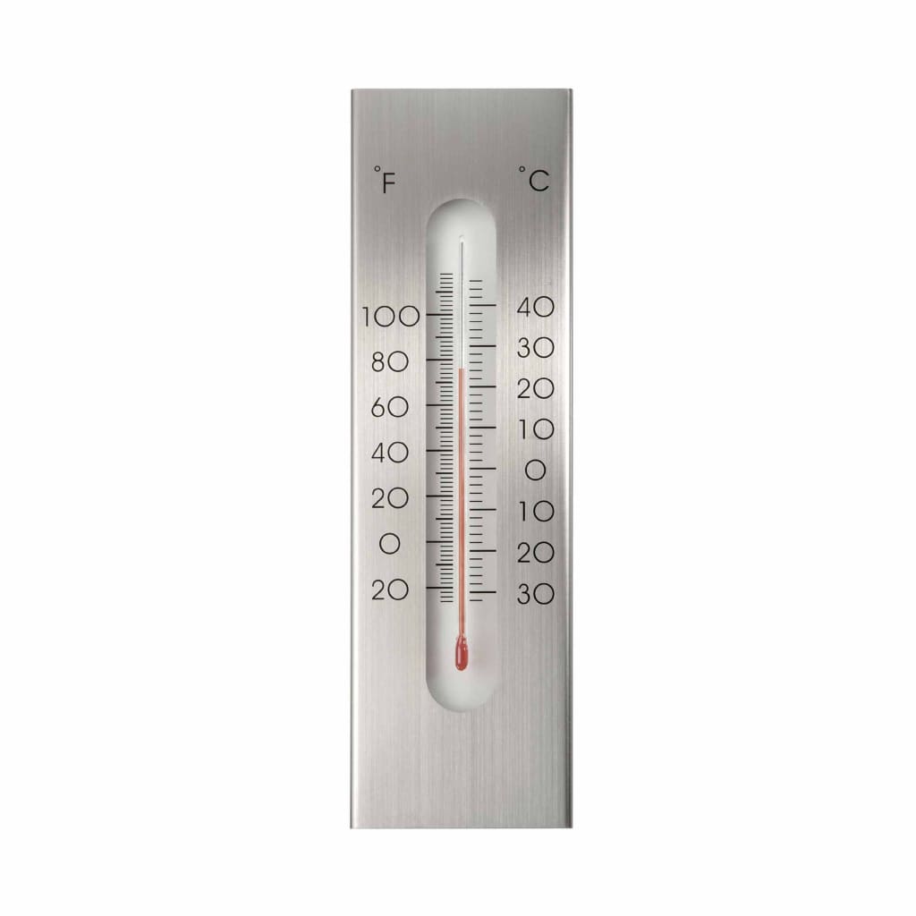 NATURE Termometro da parete per esterno in alluminio 23 x 7 x 1 cm