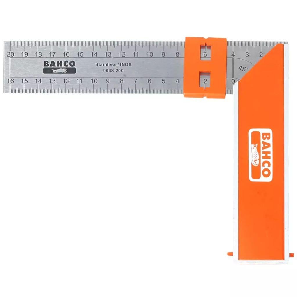 BAHCO Equerre de menuisier de marque menuisier à niveau 350 mm Orange 9048-350 
