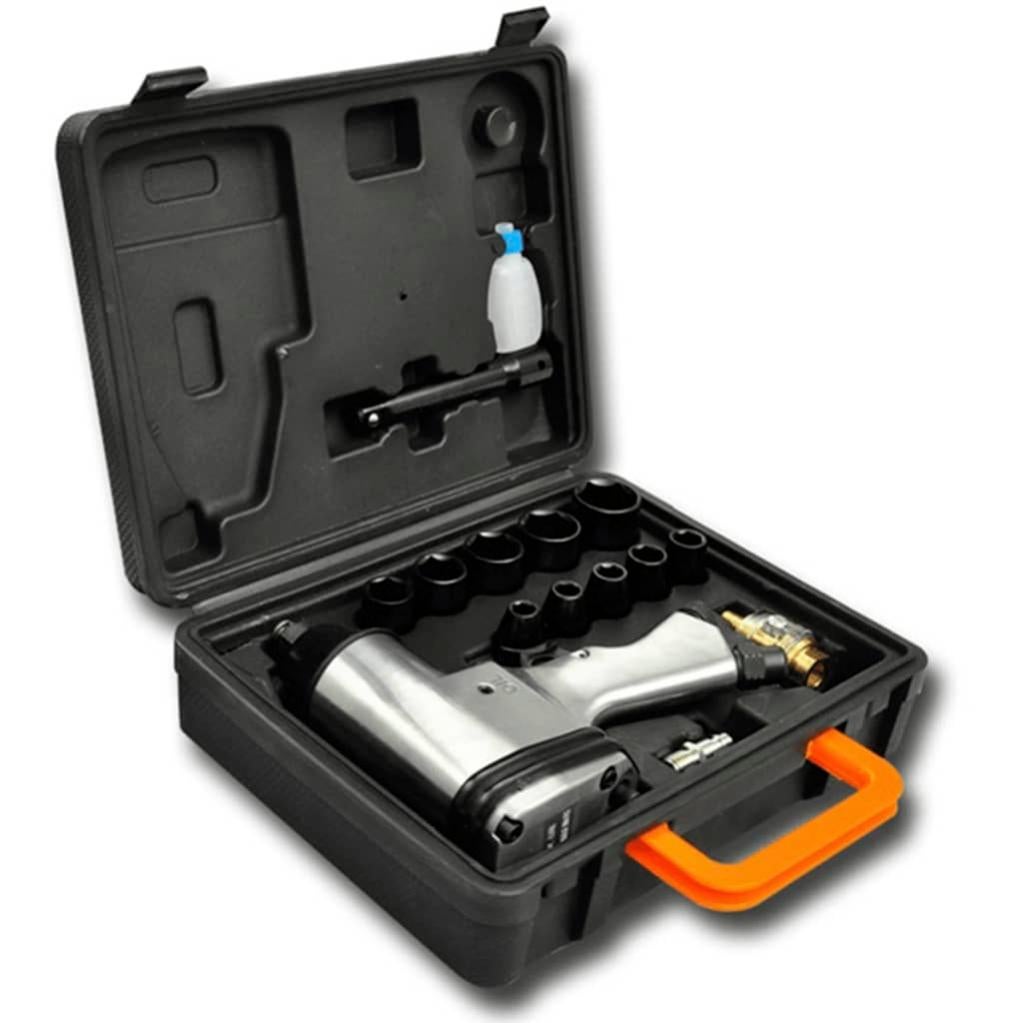 DEMA Avvitatore A Percussione Ad Aria Compressa Set 1/4" - 10-40 Nm Con Valigia Metallica