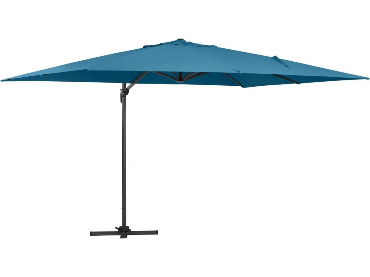 Parasol Jardin Déporté Alu "sun 4 " Rectangle Bleu 3 X 4 M Leroy
