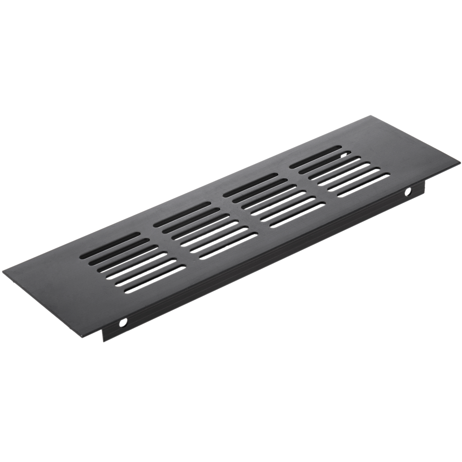 Griglia di aerazione per piastra base in alluminio 200x60mm di colore nero