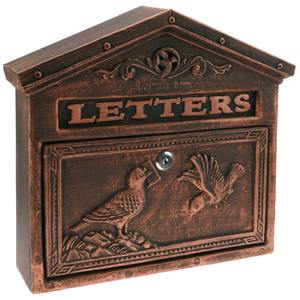 Boîte aux lettres sur pied, style antique anglais, aluminium inox