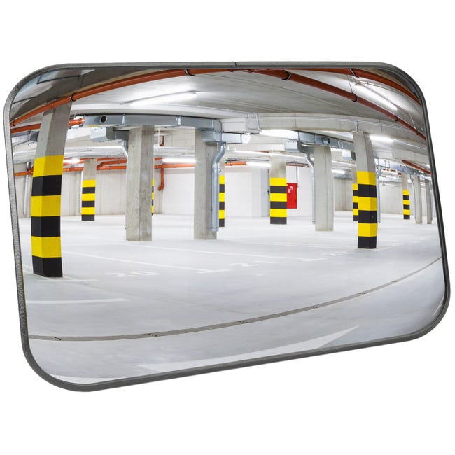 Specchio convesso di segnalazione e la sicurezza 60x40 cm rettangolare