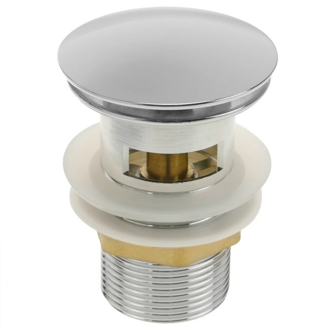 Valvola Scarico Lavabo Con Troppopieno - Ottone Anticato, Piletta A Pressione, Stile Retrò - Foto 8