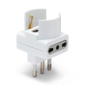 Bloc-prises USB rond, à encastrer au meuble, 1 port USB Femelle type A et 1  port USB type C