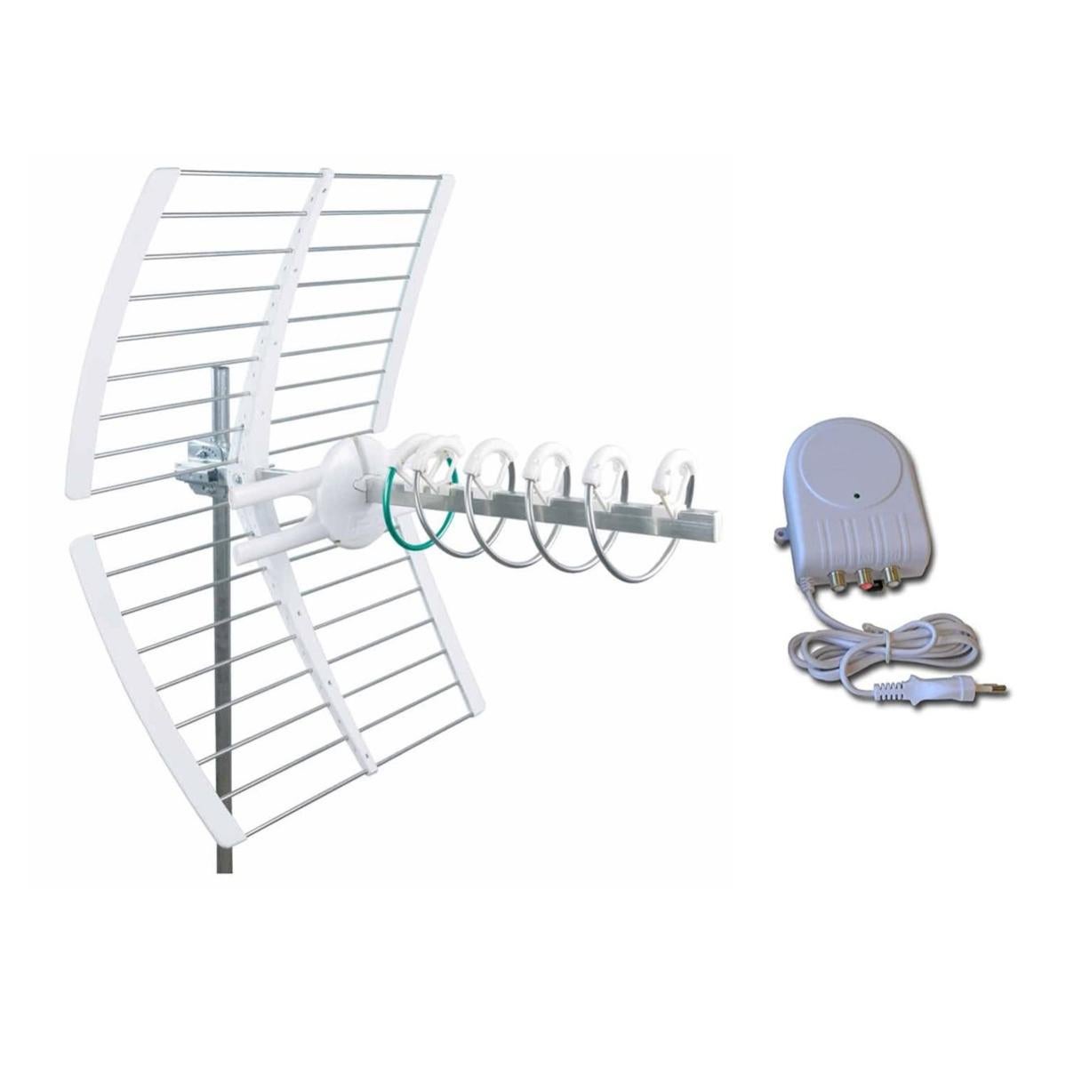 Kit Antenne TNT Fracarro ELIKA Pro 700 Avec Pointeur LED Et Alimentation, Neuf