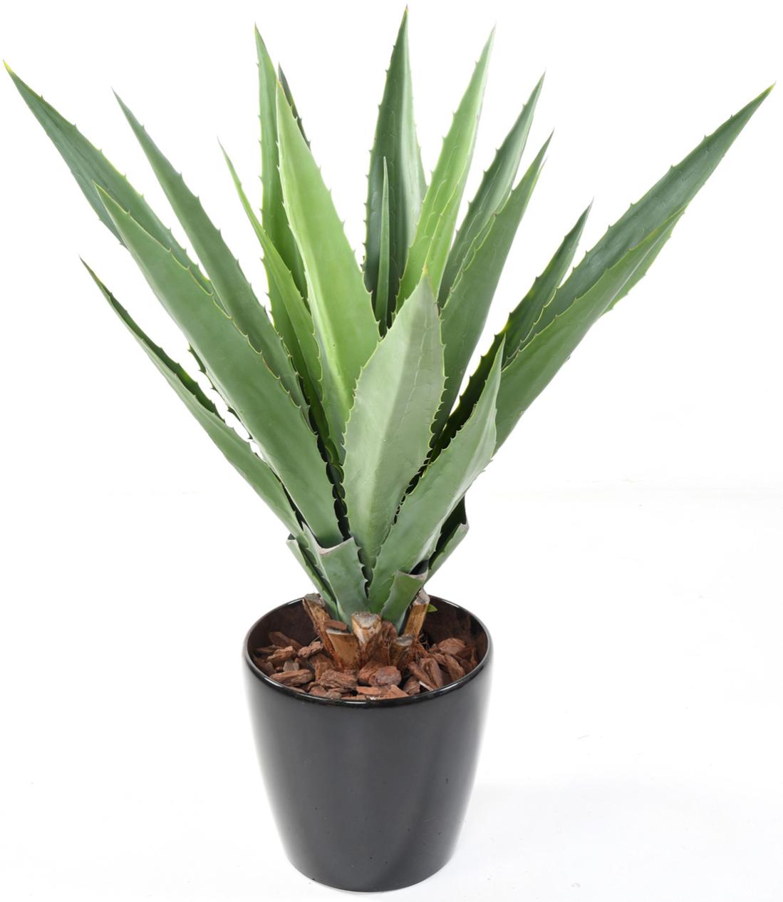 Keeplush 2 PCS Plantes Artificielles Agave 90cm - Arbre Faux Extérieur Intérieur Avec Pointe Pour Porche Terrasse