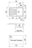 Lavello Cucina 1 Vasca Terra Di Francia 86x50cm - Materiale Composito Con Rubinetto Miscelatore - Made In Italy - Foto 4