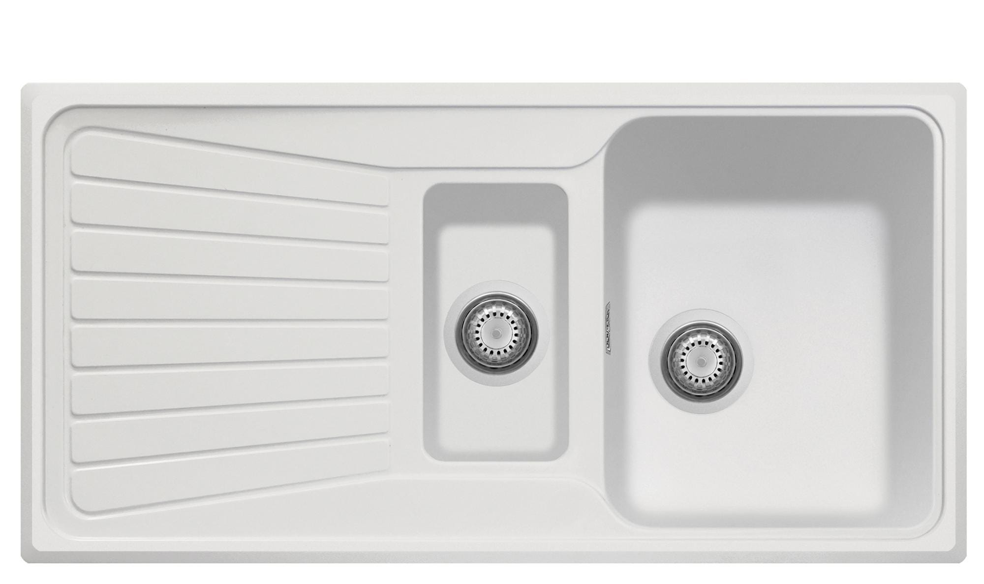 Lavello Cucina A Due Vasche Con Scolapiatti Plados PL1162 - Composito, Colore Avena - Foto 9