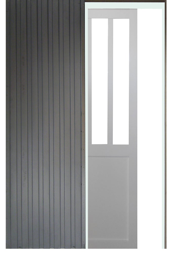 Puerta de interior corredera ARTENS Atelier blanco de 83 cm
