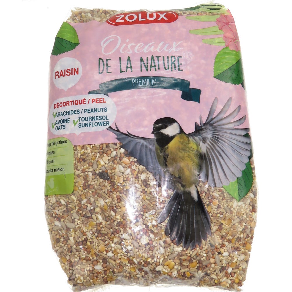Mélange de graines sac 5kg pour oiseaux de jardin animallparadise