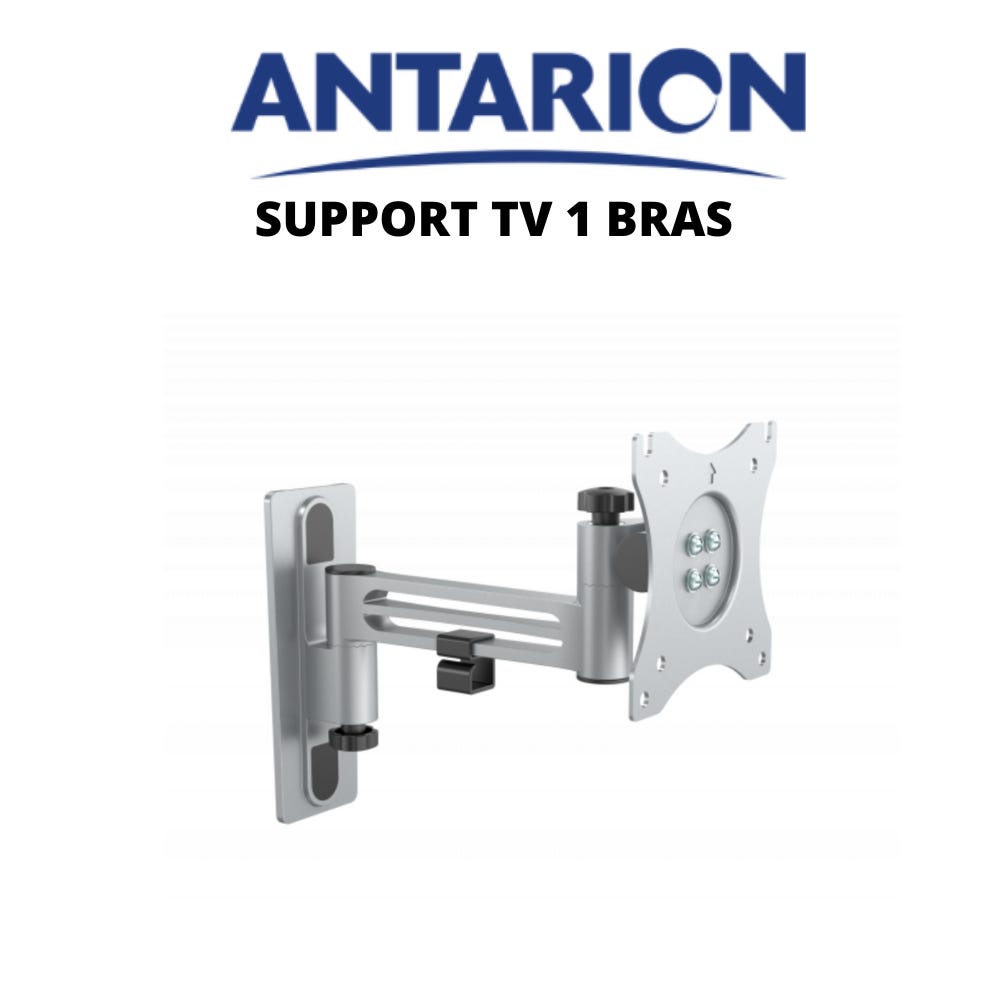 Support Tv Articulé 1 Bras En Aluminium Antarion
