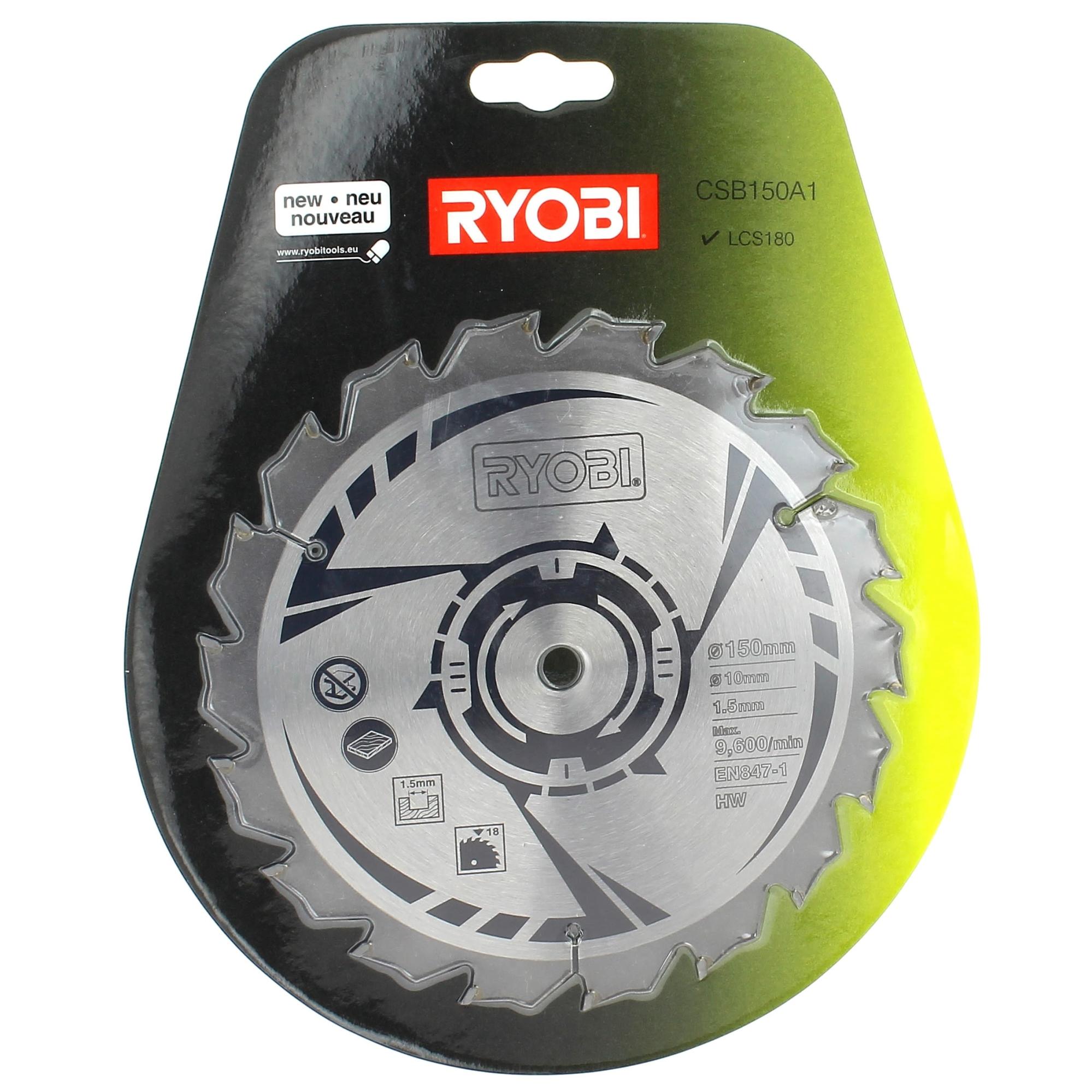 Lame De Scie Circulaire Ryobi – 150x10 Mm – 18 Dents – Réf. 129033 – Pour Aluminium Et Bois