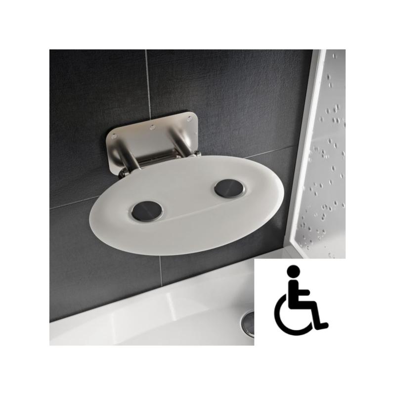 Ravak OvoP IIOpal siège de douche rabattable PMR pour cabine de
