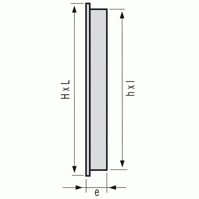 Grille de ventilation rectangulaire NICOLL 1B161 29,9 x 12 x 1,5 cm