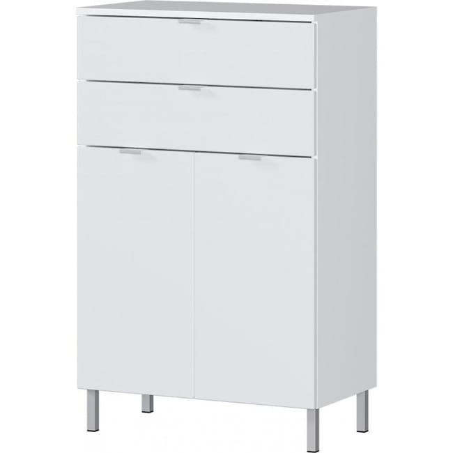 Meuble Bas De Salle De Bain Moderne Maurine Coloris Blanc Leroy Merlin