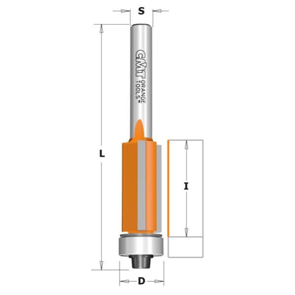 Trend Fraise à Affleurer Avec Guide Diamètre 12,7 Mm X Coupe 25,4 Mm TR26X8MMTC - Qualité Professionnelle