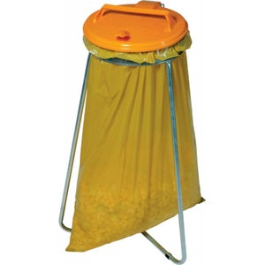 Bac poubelle 120l HDPE jaune - pédale SULO