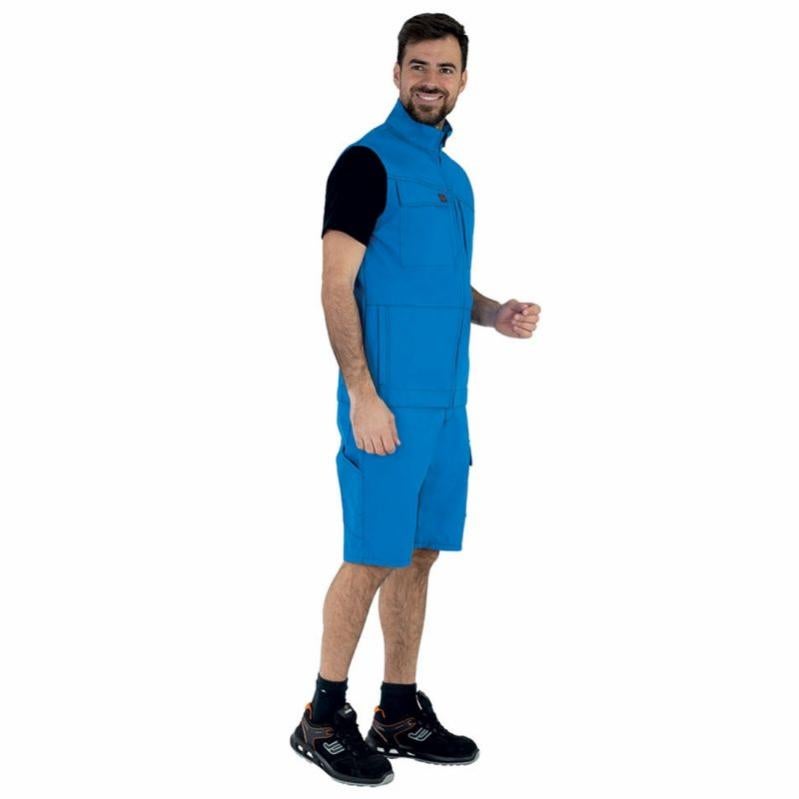 Lafont - Bermuda de travail coton majoritaire IOLITE - Bleu Azur - 2XL ...