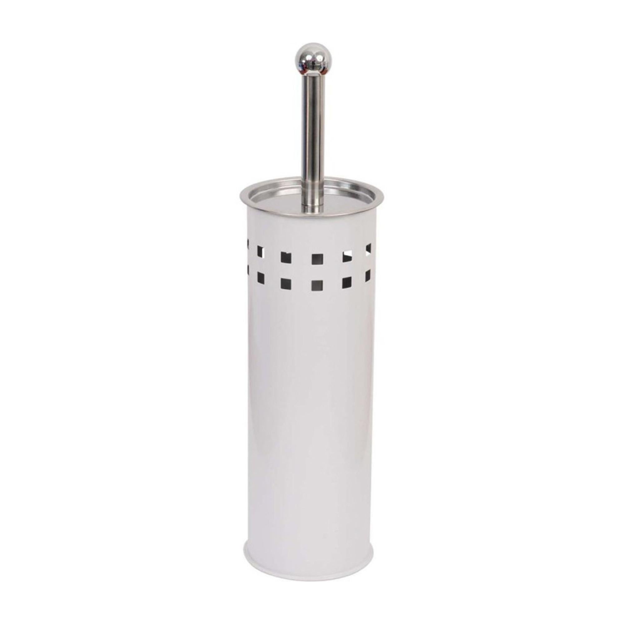 Zack LINEA set portascopino WC con porta rotolo, acciaio inox levigato