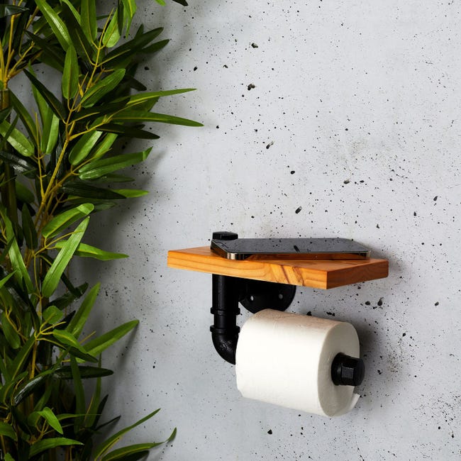Dérouleur papier wc sur pied- décoration industrielle 