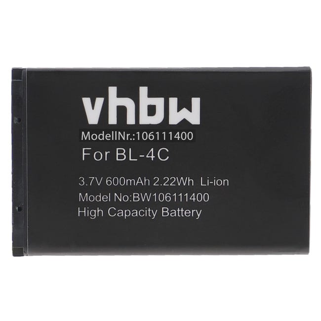 Cancel dignity Independently Vhbw Li-Ion batteria 600mAh (3.7V) per cellulari e smartphone Nokia 108  Dual Sim sostituisce BBA-07, BK-BL-4C. | Leroy Merlin
