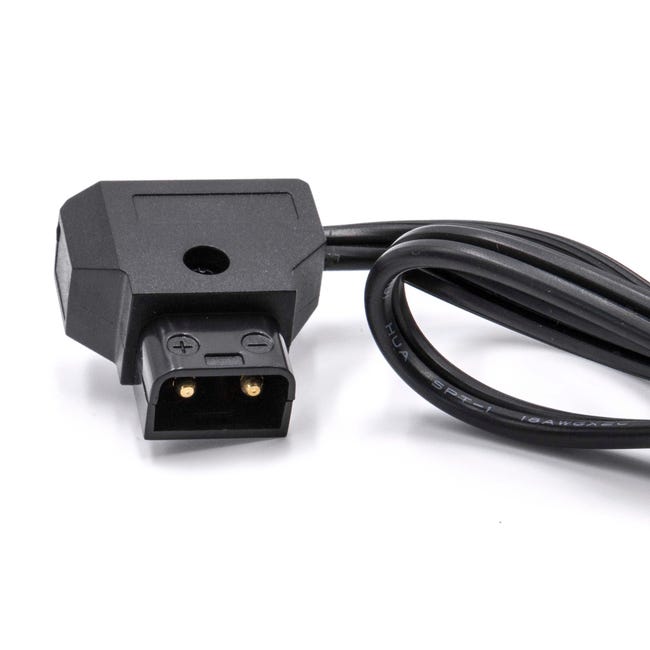 Câble adaptateur D-Tap (mâle) vers 2x USB (femelle) pour appareil photo -  1,8 m noir
