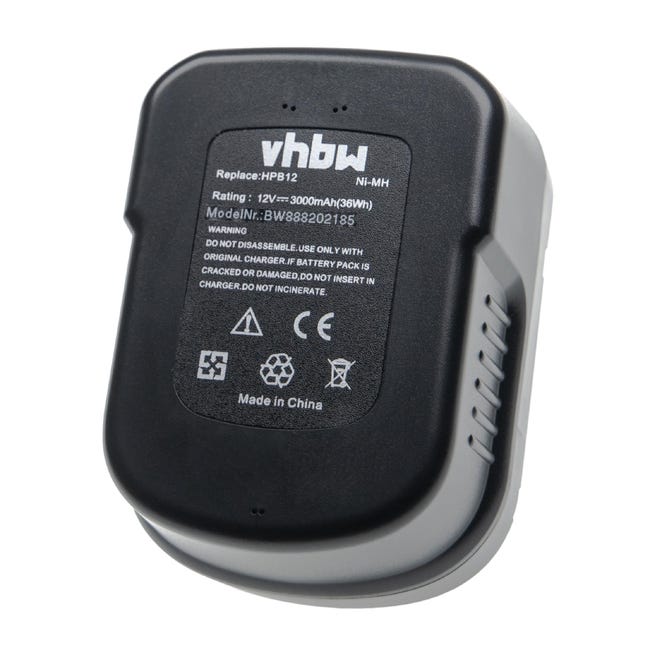 Vhbw - vhbw 2x NiMH batterie 1500mAh (9.6V) pour outil électrique