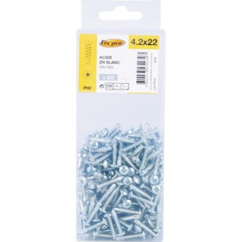 Boîte à vis CELO 4,2 x 25 mm Vis à tôle 250 Unités zingage Fraisée