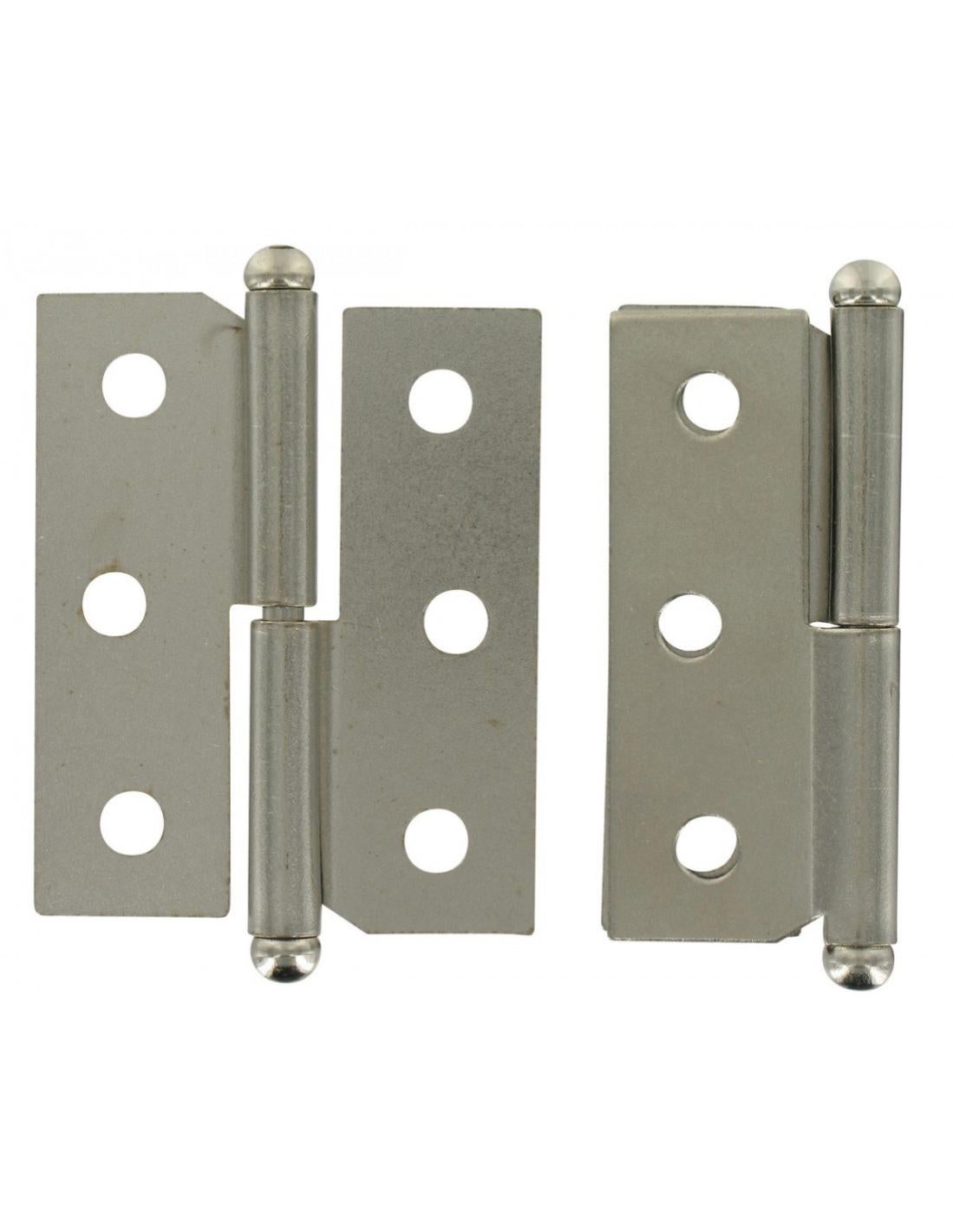 PAUMELLE MEUBLE H40XL50 GAUCHE ACIER NICKELE x2 - NORAIL