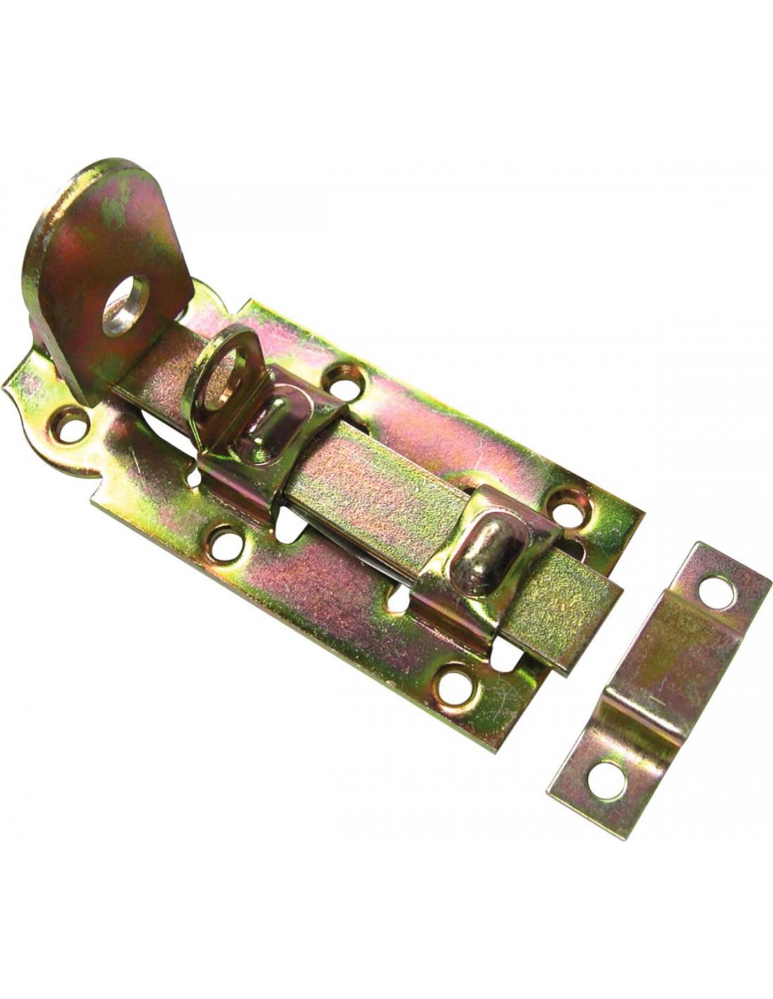 Verrou platine acier alsace droit zingué jaune 100 l (mm) - Strauss ...