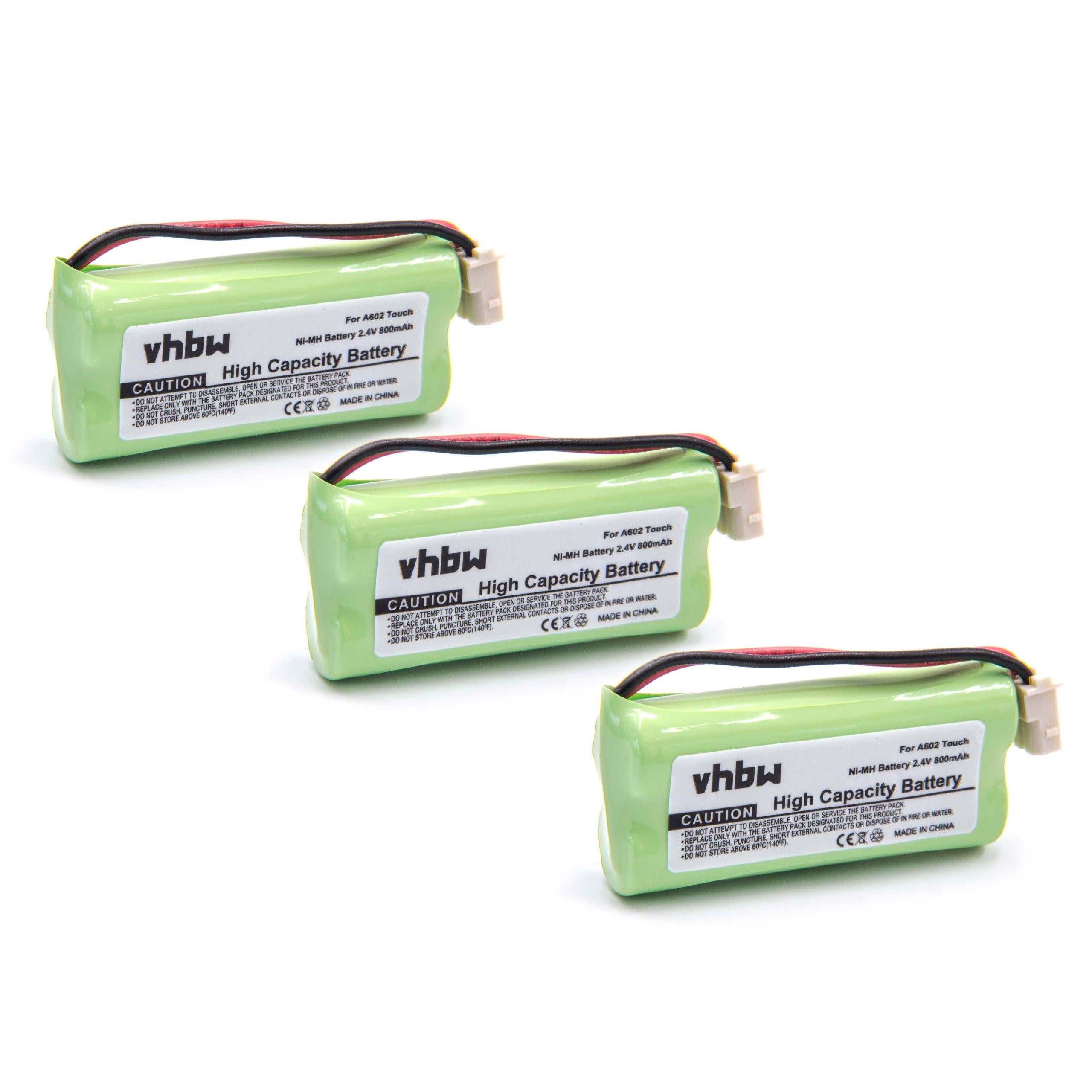 MD82877 Pack avantageux 3X Batterie NI-MH 600mAh 2.4V pour MEDION MD81877 Remplace 5M702BMX GP0845 MD82771 etc GP0827