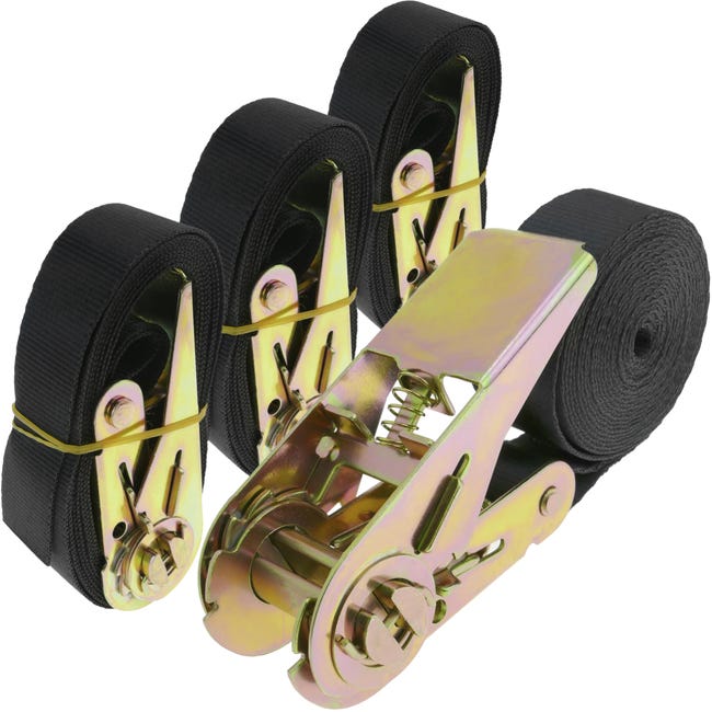 Cinghie Di Fissaggio Master Lock Con Moschettone - Set Di 2, 3m X 25mm, Per Bagaglio E Sport - Foto 2