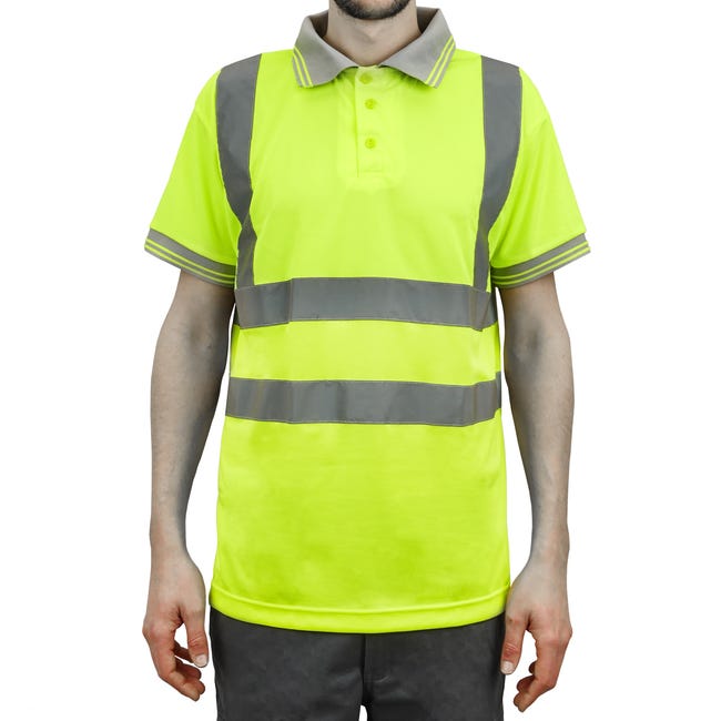 Camiseta tipo polo de manga para seguridad laboral de talla M | Leroy Merlin