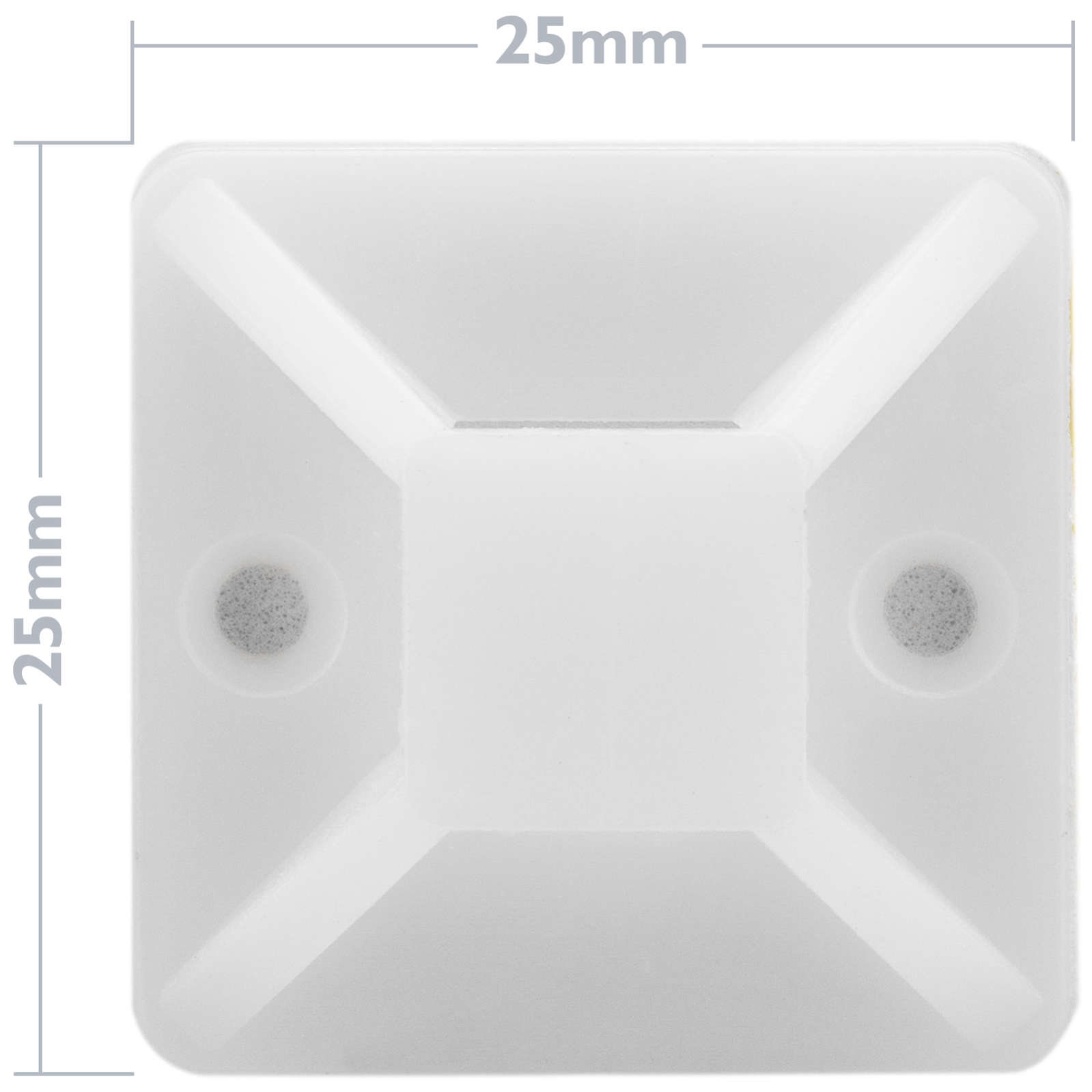 25 Supporti Adesivi Per Fascette Strisce LED – Fissaggio Cavi 30x30mm, 7mm Di Larghezza - 3