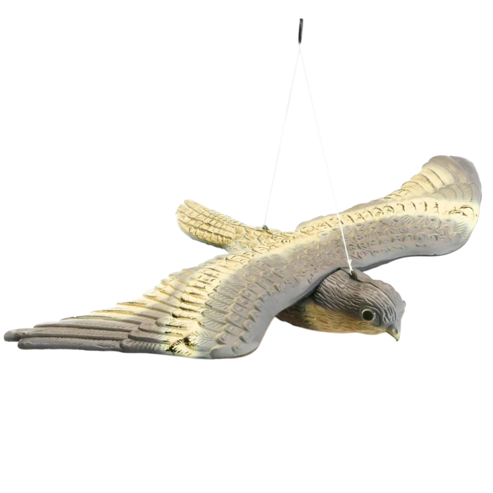 Épouvantail Faucon Volant Suspendu - Répulsif à Oiseaux Réaliste, 43 Cm, Pour Jardin, Ferme, Balcon