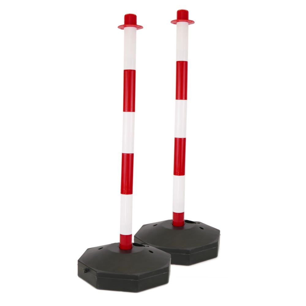 Poteaux De Barrière De Chaîne De Files Attente 31x91 Cm Rouge Blanc 2 ...