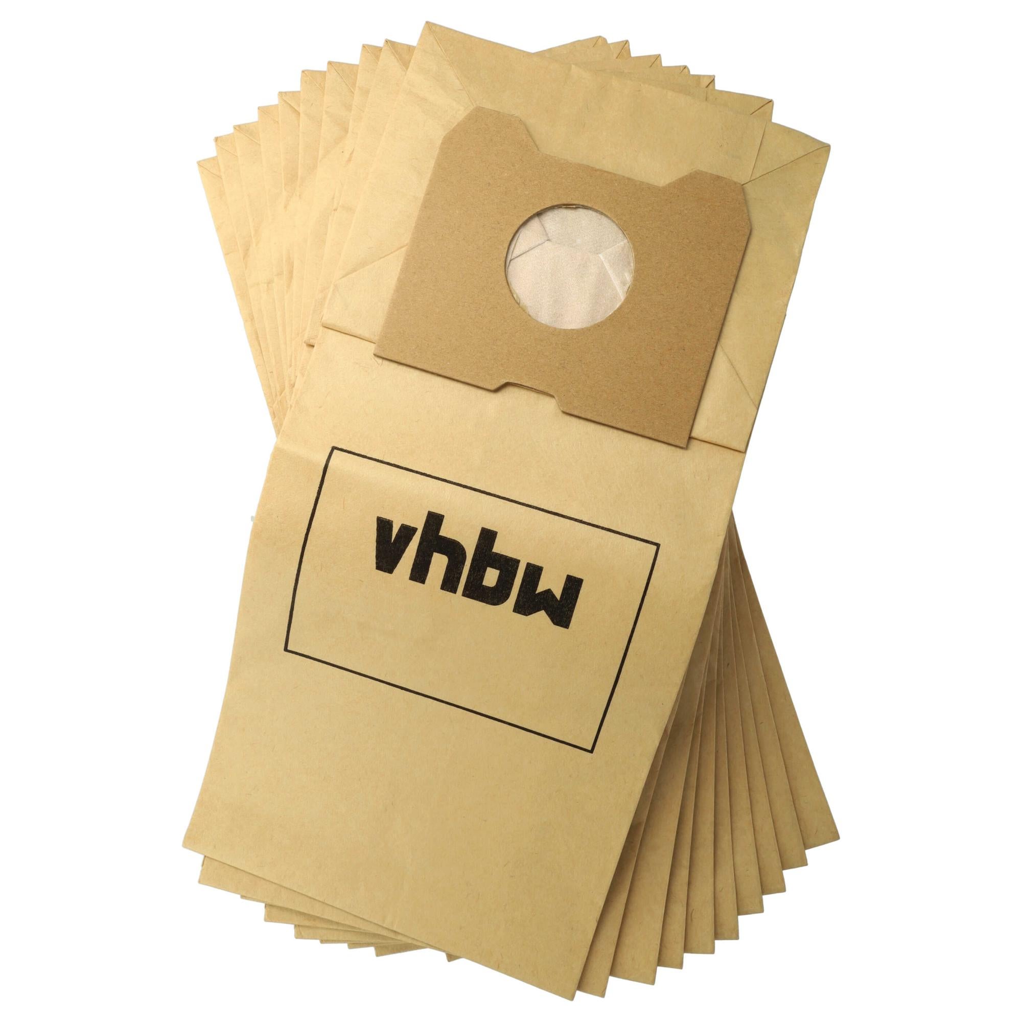 vhbw 10x Sacs compatible avec Bosch BBZ 21 AF, 21 AF (R) aspirateur - volume de 20 l 34cm x 23,7cm marron
