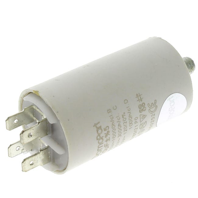 Condensateur, 10µf, 400v pour Seche-linge Whirlpool