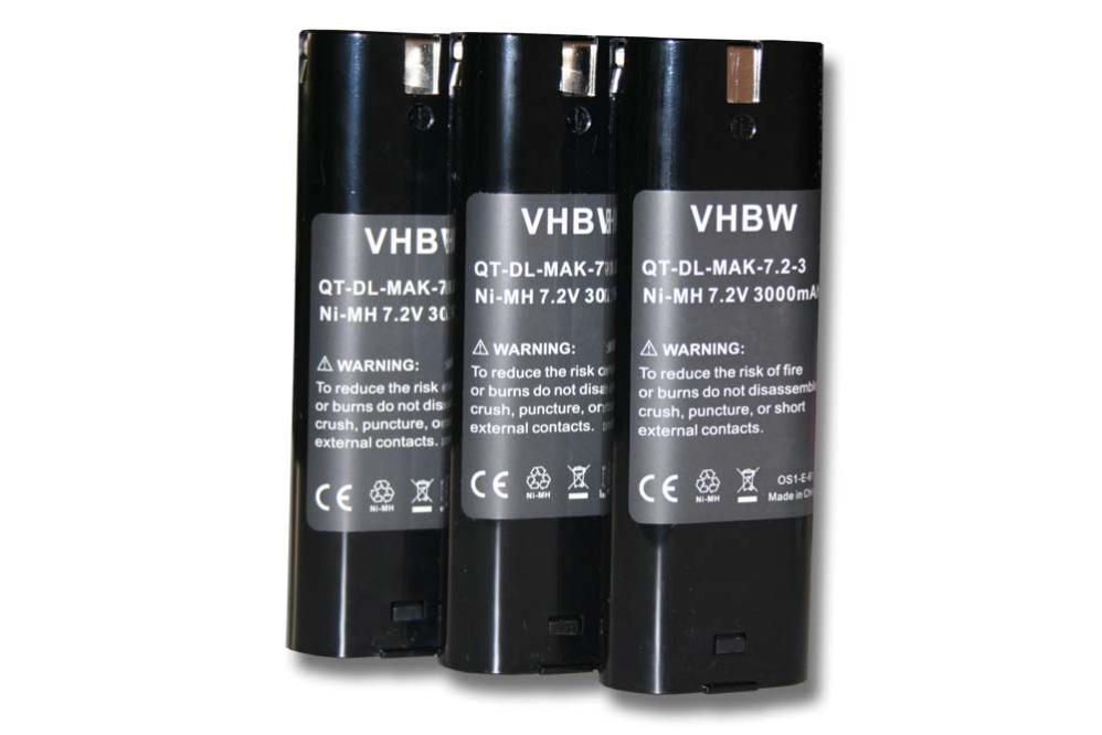 Vhbw Akku Für Makita Werkzeuge – 3000 MAh, 7,2 V, NiMH, Kompatibel Mit 6012DWK, 6012DL, 6010D Uvm.