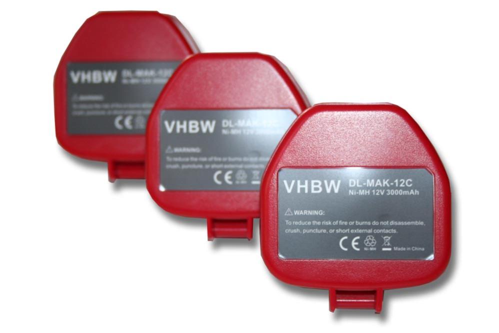 2x AKKU für Makita 12V 1233 1234 1235 NiMH 192598-2 3000mAh 3000 UC 6000 DA 312